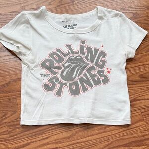 American Eagle Outfitters Rolling Stones Cropped Tee